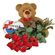 red roses with teddy and chocolates. Slovakia